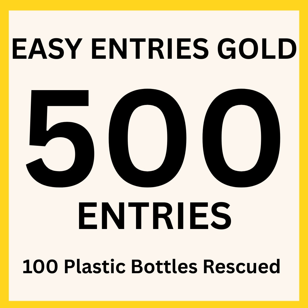 Easy Entries Gold - 500 Entries - 100 Plastic Bottles Rescued